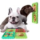 ALT: Four interlocking dog feeding mats used with dry food and spreadable treats