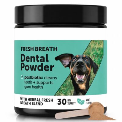 Dog Dental Powder for Fresh Breath – Mint Flavor, 30 Servings