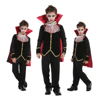 Children’s Vampire Cloak Costume - Duke Halloween Stage Party Outfit
