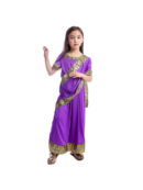 Girls Indian Princess Costume - Kids Bollywood Dress-Up Outfit