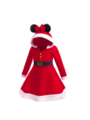 Girls Christmas Costume Dress - Santa & Reindeer Holiday Cosplay Outfit