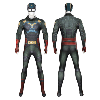 Black Robe Patrol Soldier Boys Cosplay Jumpsuit – Halloween Costume