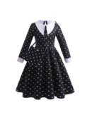 Children’s Wednesday Addams Costume - Girls COS Halloween & Stage Dress
