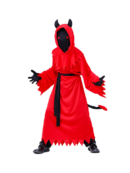 Demon Horror Costume - kids Halloween Glowing Red Eyes