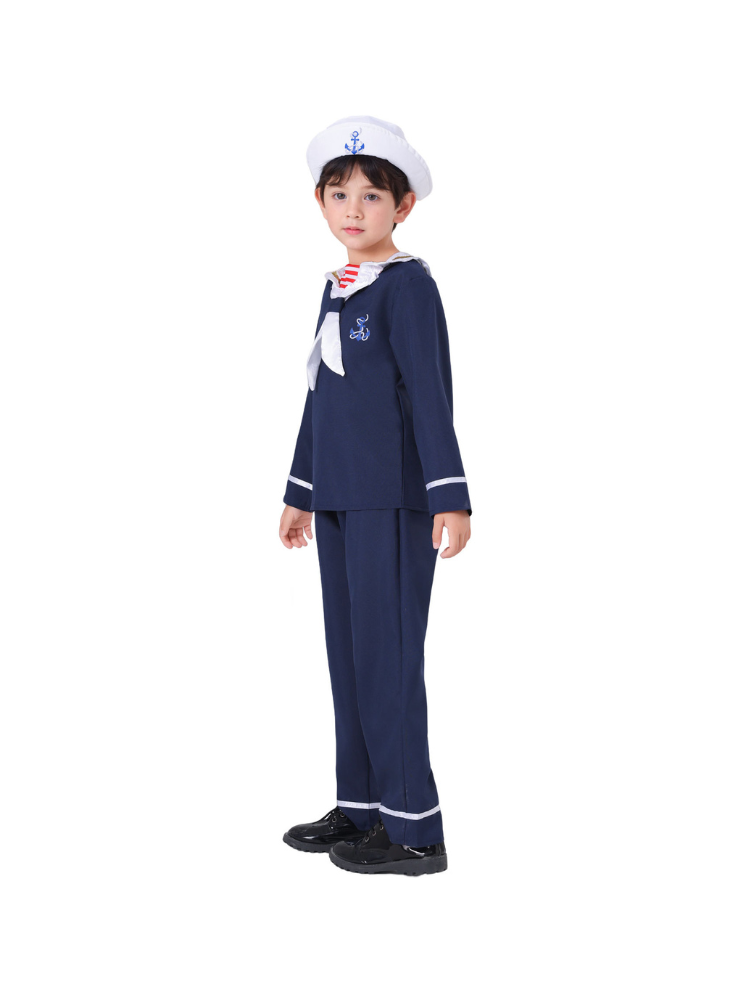 Kids Sailor Costume - Navy Role Play Outfit for Children - Image 2