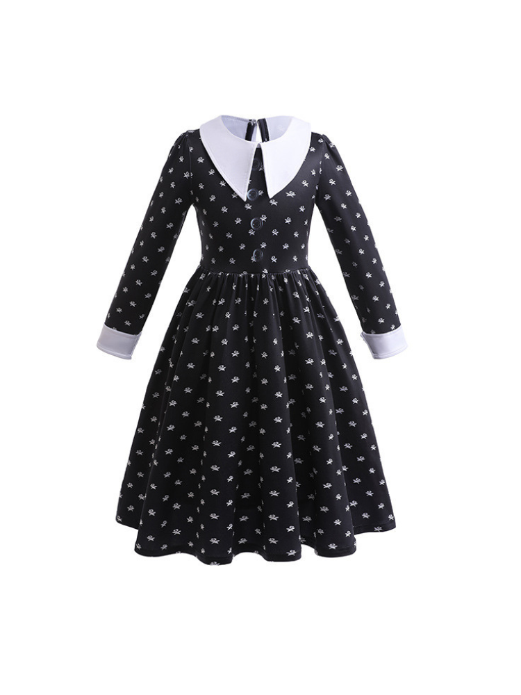 Children’s Wednesday Addams Costume - Girls COS Halloween & Stage Dress - Image 2