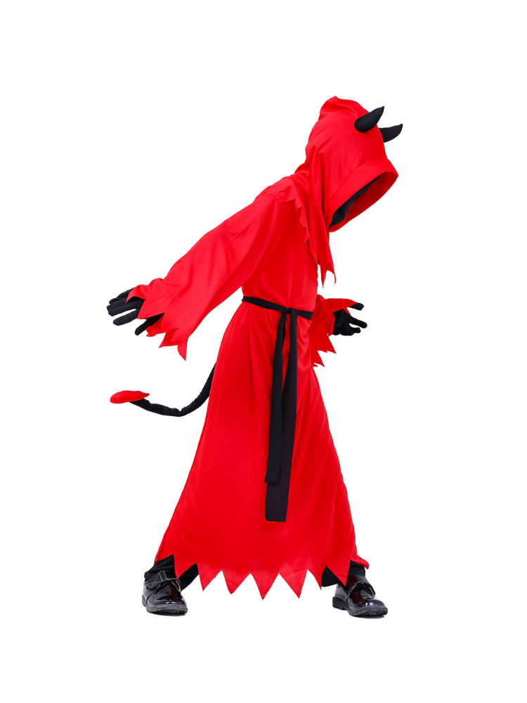 Demon Horror Costume - kids Halloween Glowing Red Eyes - Image 2