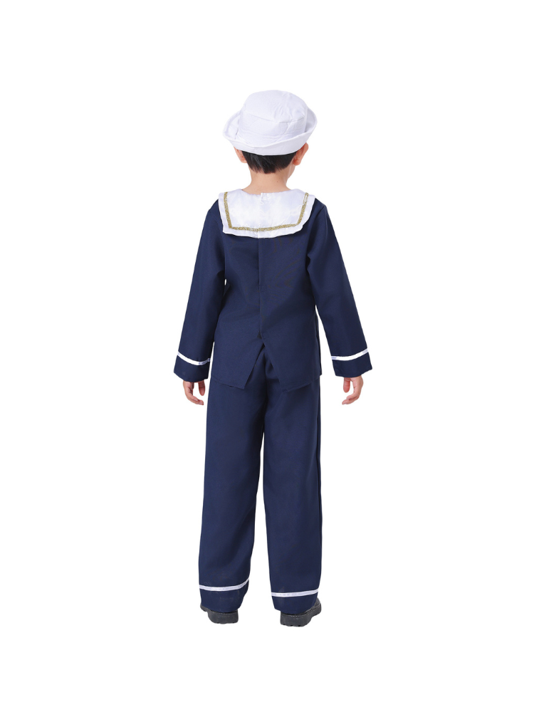 Kids Sailor Costume - Navy Role Play Outfit for Children - Image 3