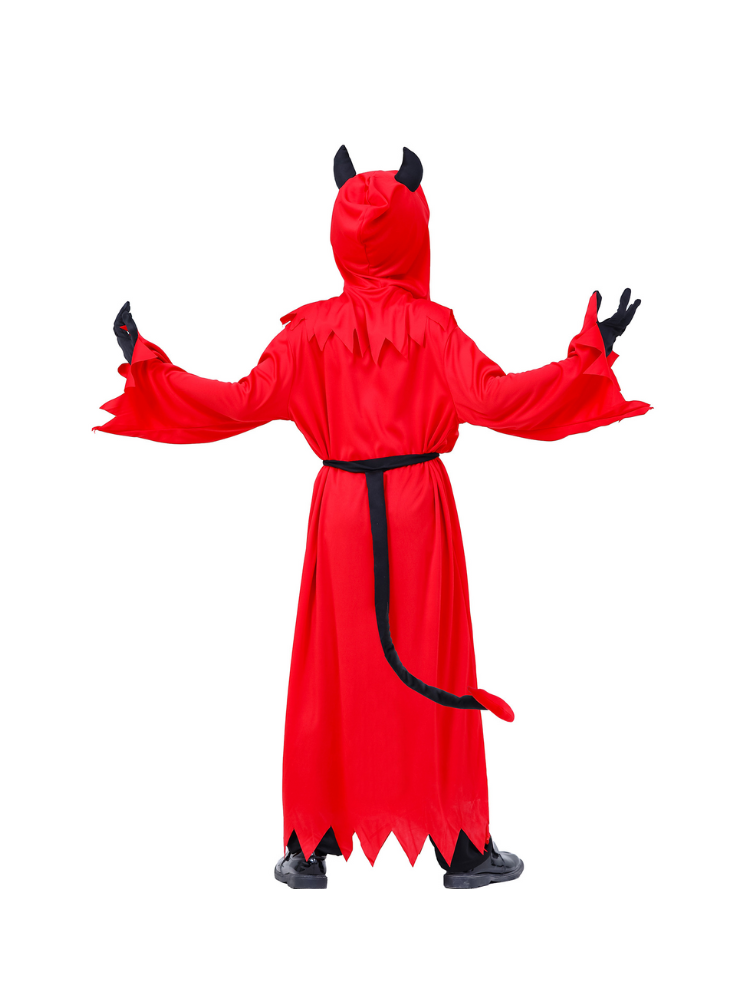 Demon Horror Costume - kids Halloween Glowing Red Eyes - Image 3