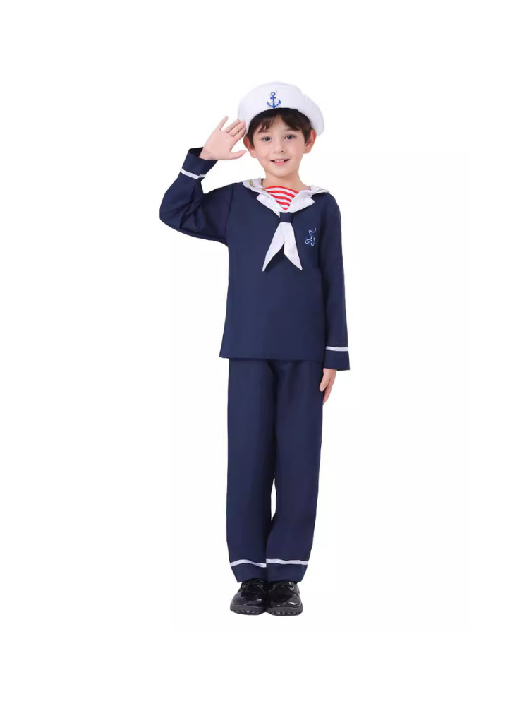 Kids Sailor Costume - Navy Role Play Outfit for Children - Image 4