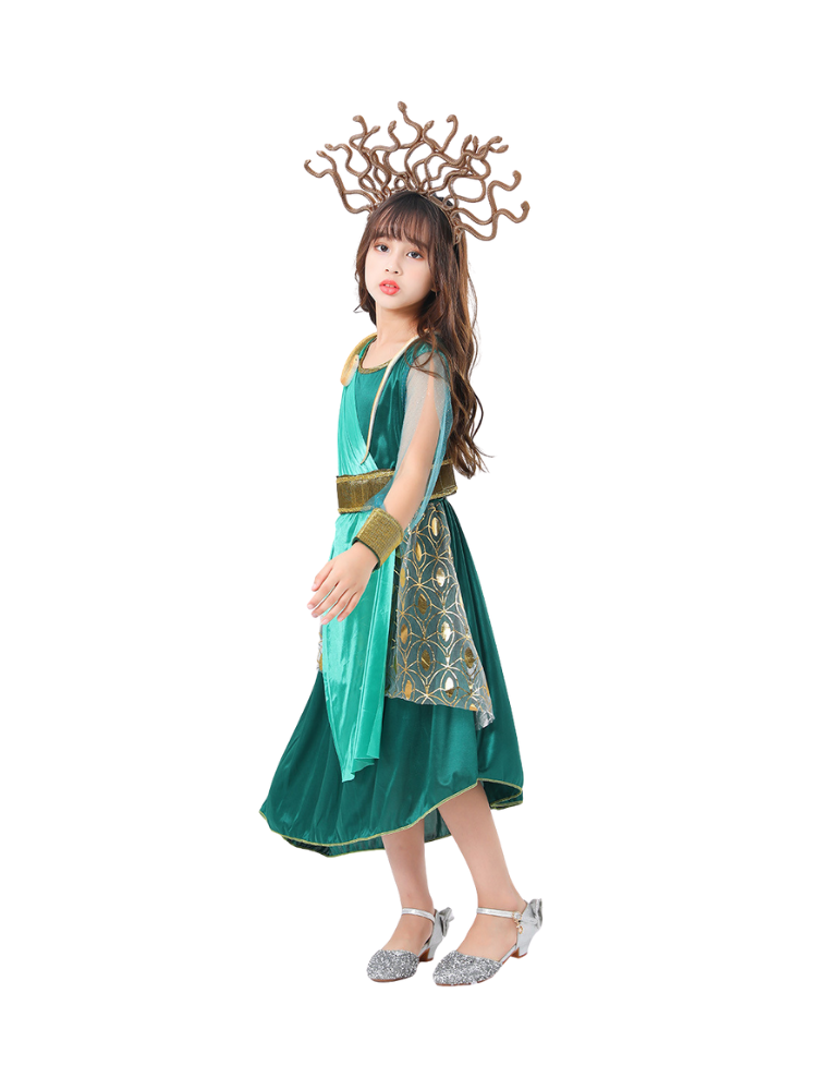 Girls Medusa Costume - Ancient Greek Mythology Halloween Outfit - Image 4