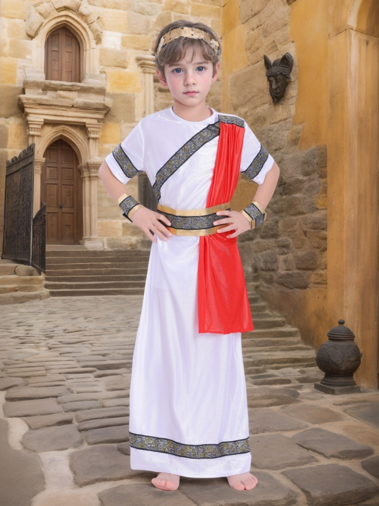 Boys Ancient Roman Costume - Children’s Historical Outfit for Halloween - Image 5