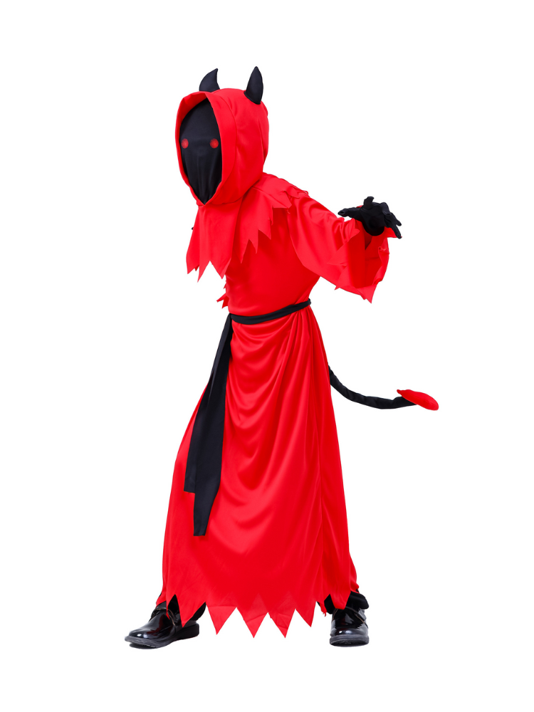Demon Horror Costume - kids Halloween Glowing Red Eyes - Image 5