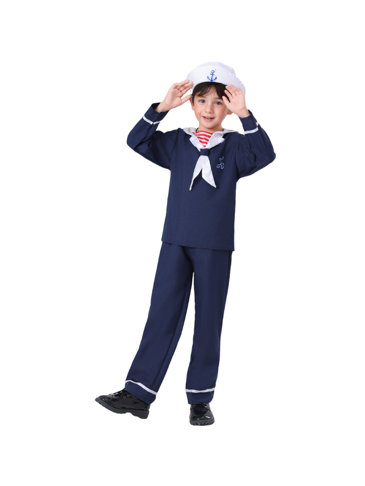 Kids Sailor Costume - Navy Role Play Outfit for Children - Image 5