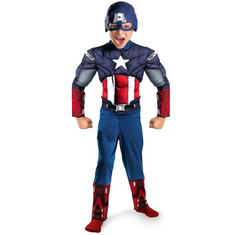 Captain America Muscle Costume - Superhero Cosplay Outfit - Image 5