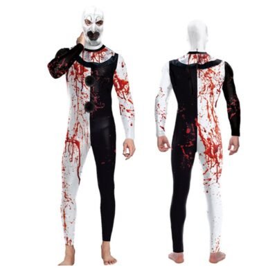 Art the Clown Costume – Scary Clown Jumpsuit & Mask (Adult/Kids)