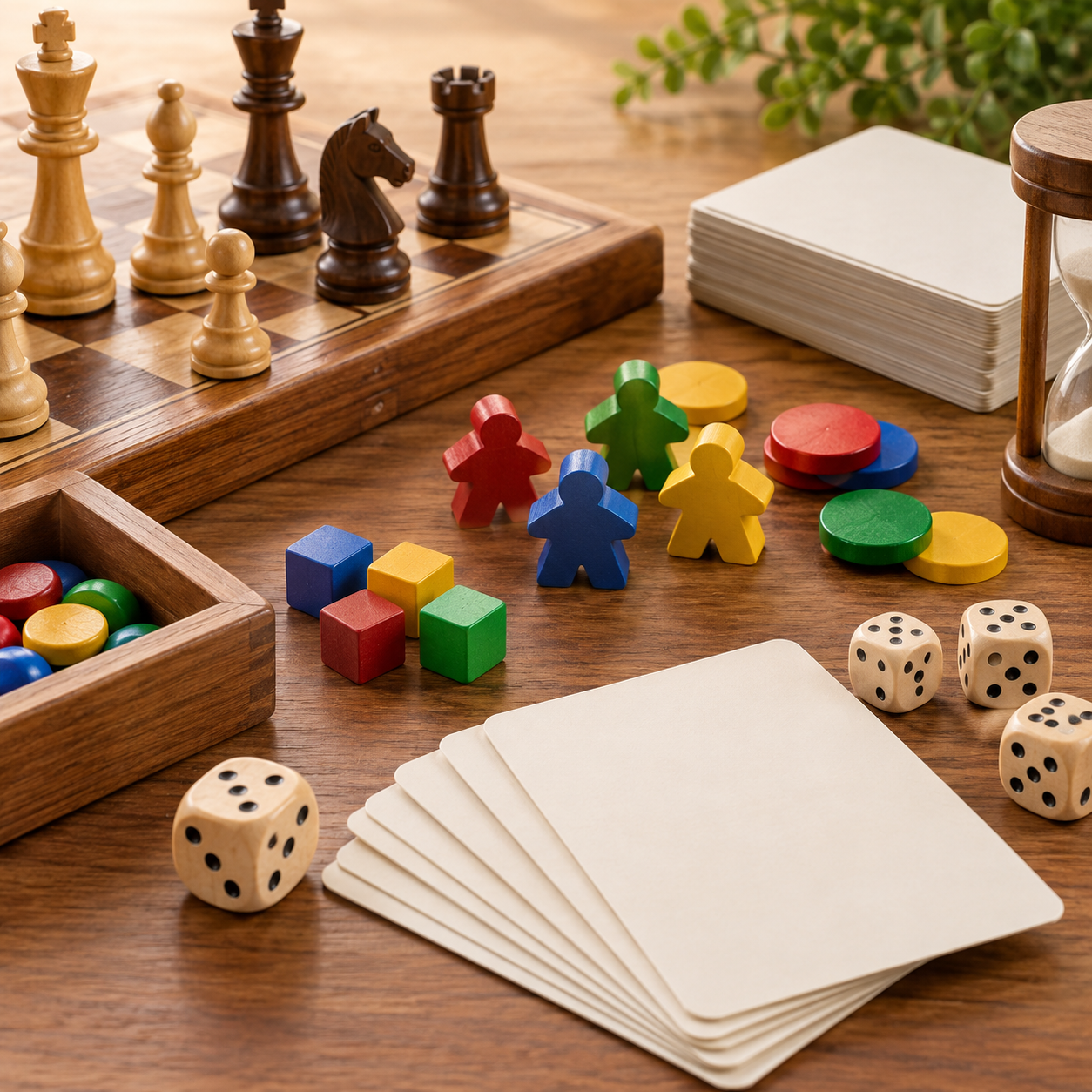Generic board games, card games and dice